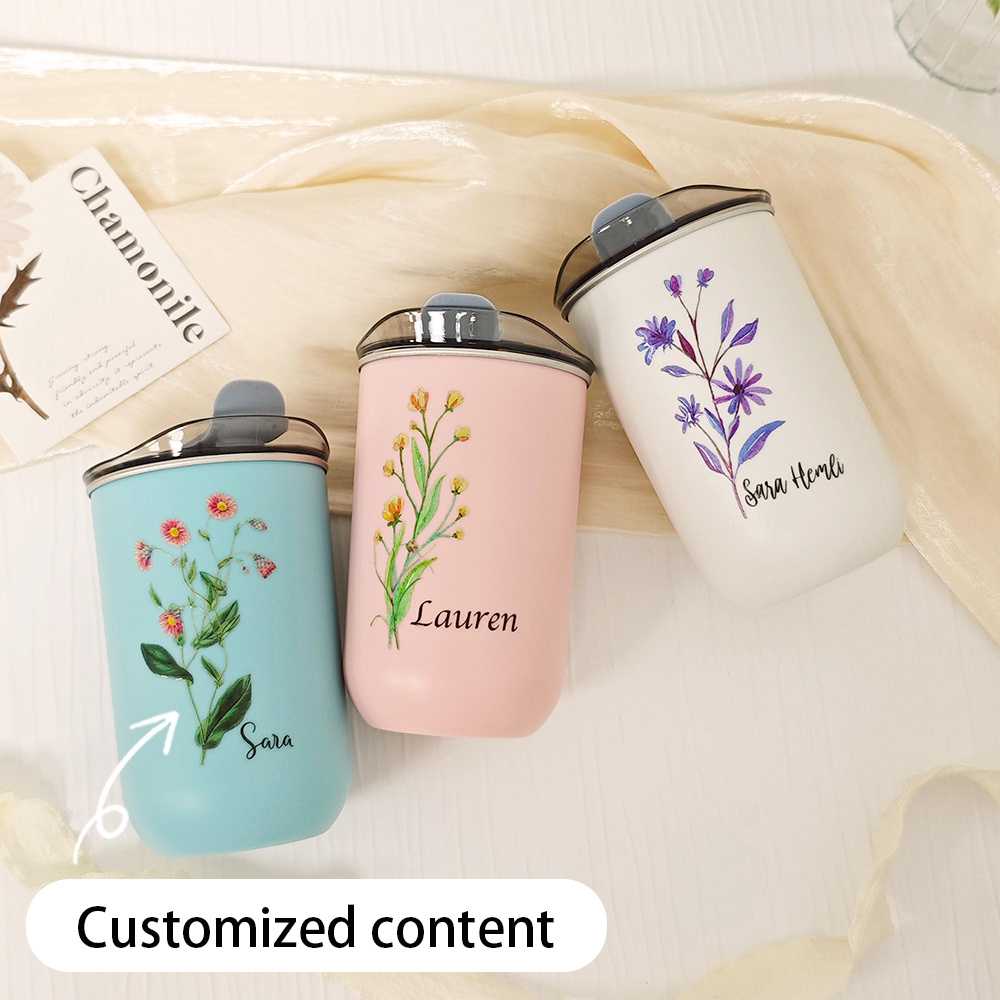 Coffee Tea Name - Vaso Térmico de Acero Inoxidable Personalizado