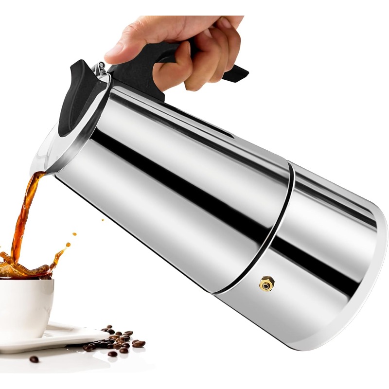 Moka Pot Stove - Cafetera Mocha de 6 Tazas, Percoladora