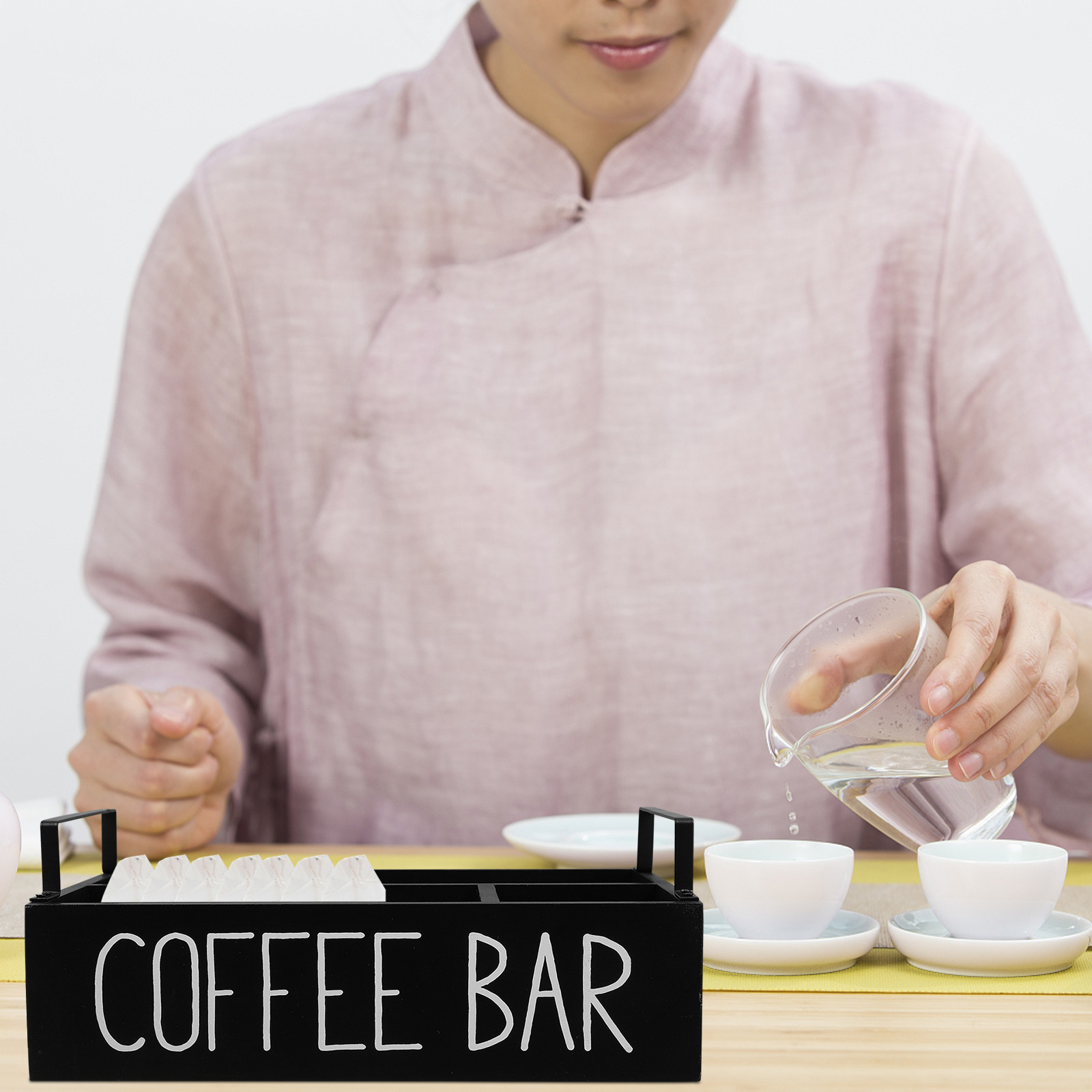Coffee Tea Sugar - Organizador de bolsitas de té de