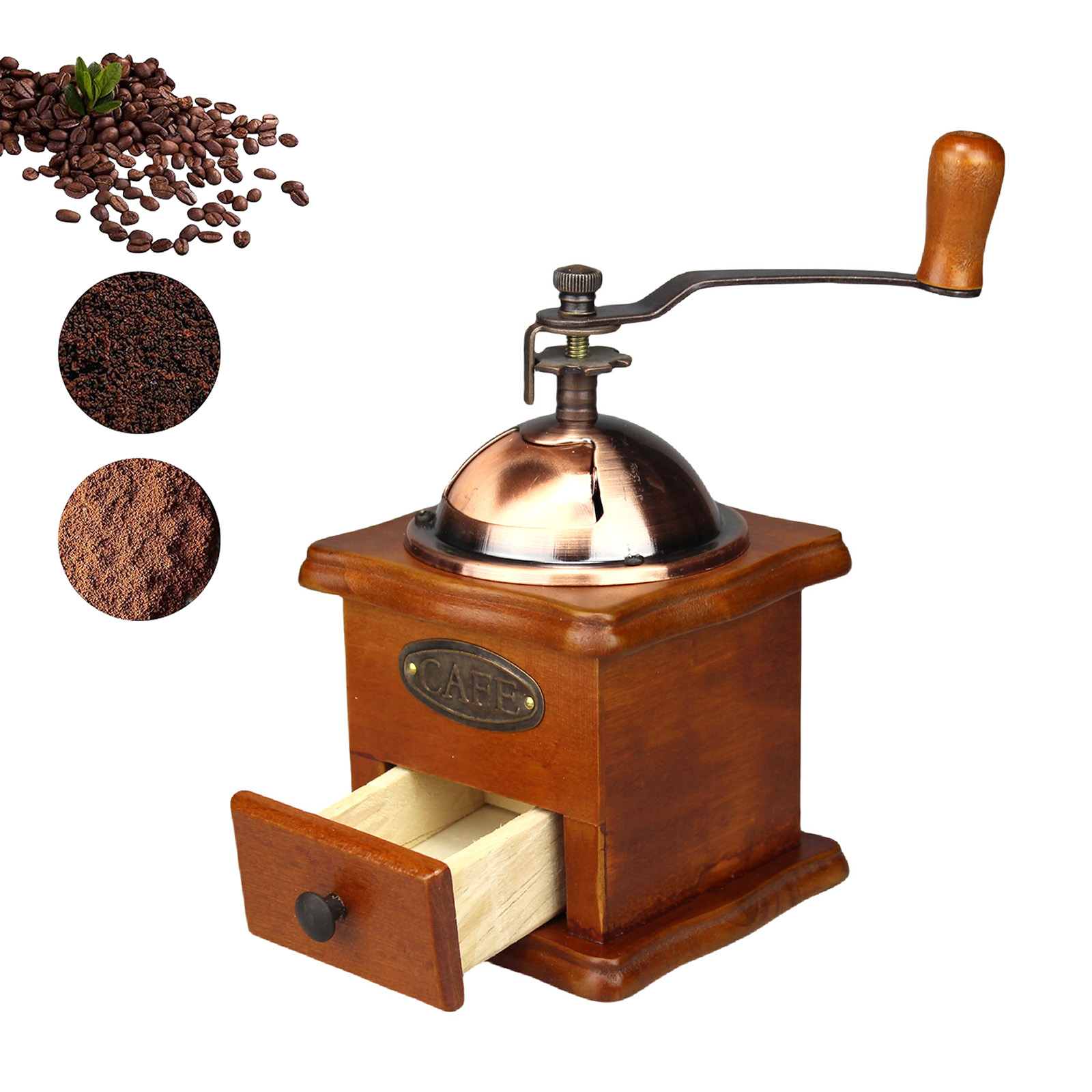 Burr Hand Grinder - Molinillo de café Manual antiguo, molinillo