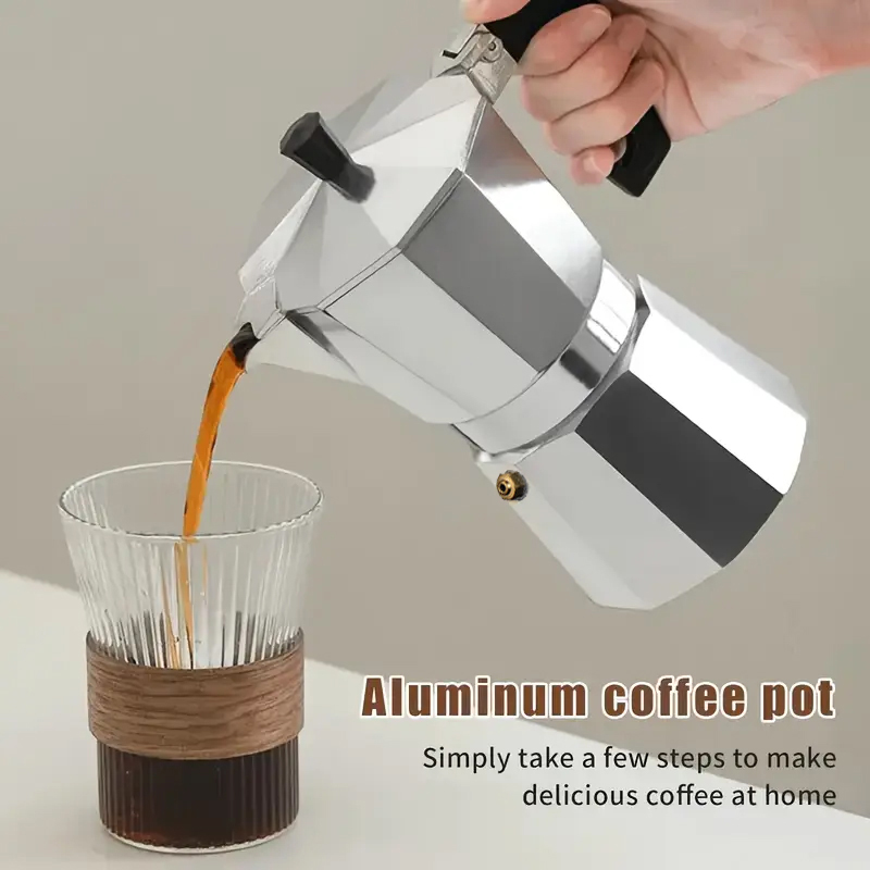 Moka Pot Stove - Cafetera Moka Clásica de Aluminio de