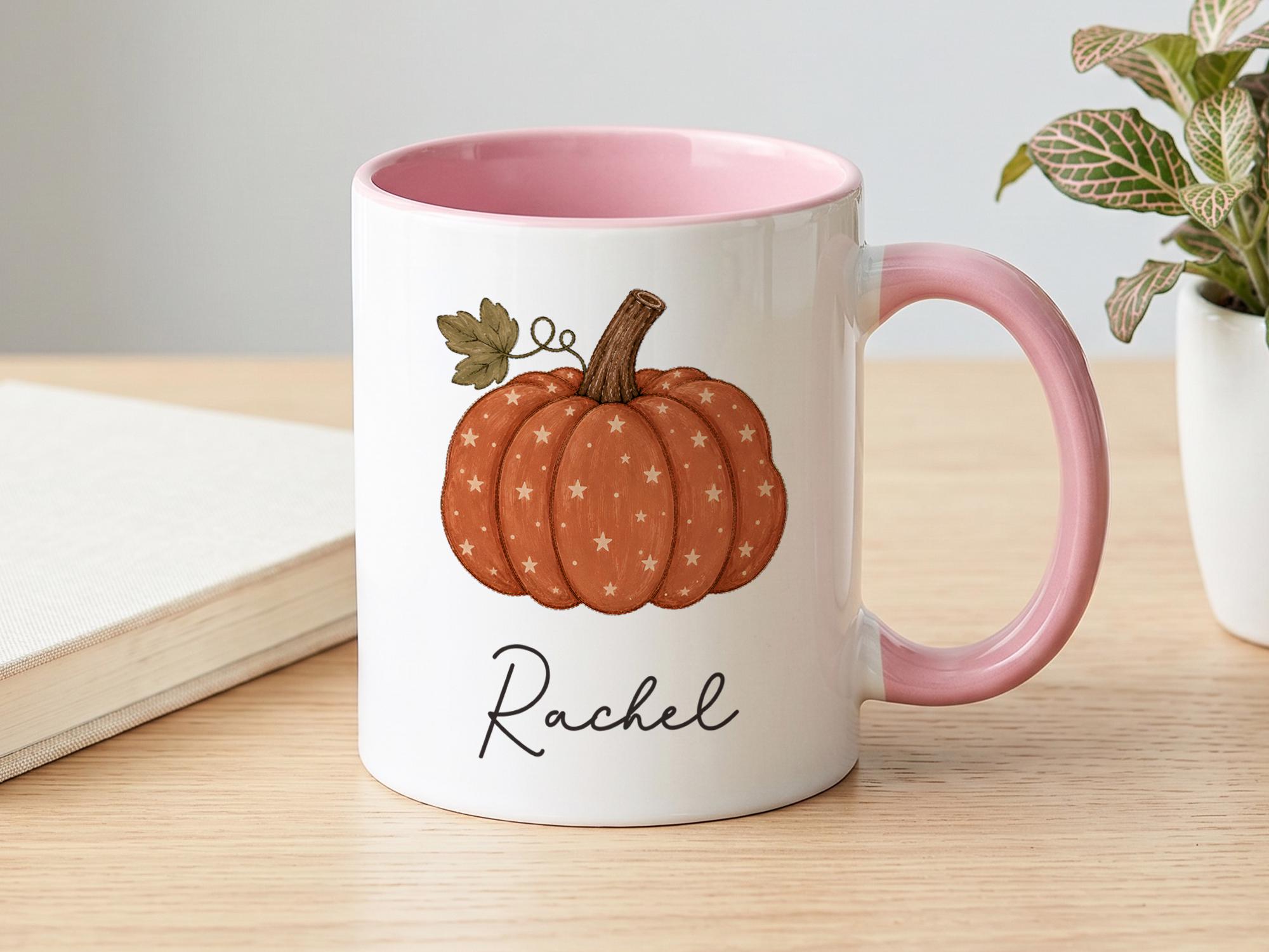 Coffee Tea Name - Taza de calabaza personalizada, taza de