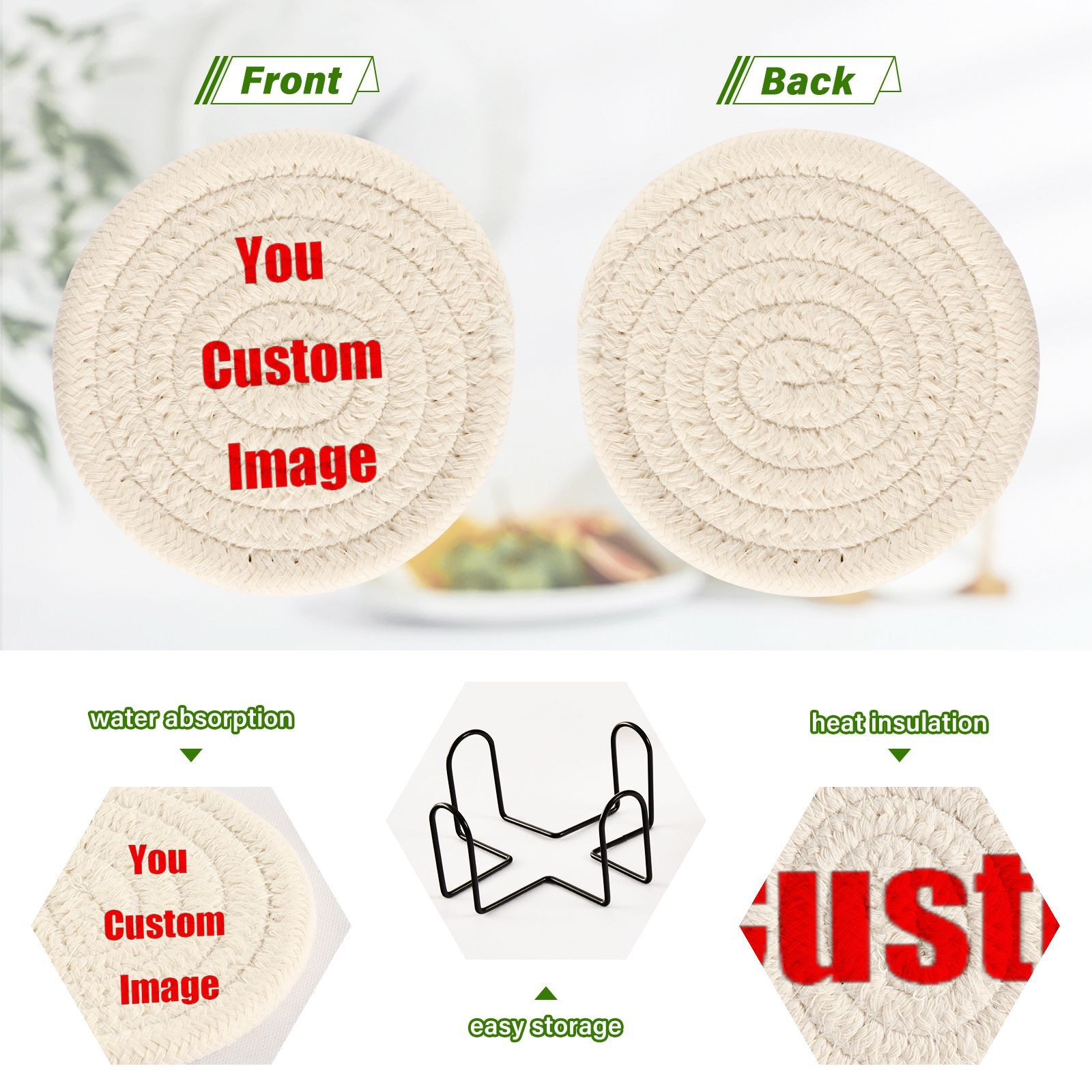 Posavasos de tela para bebidas - Coffee Tea Images reseña y precio