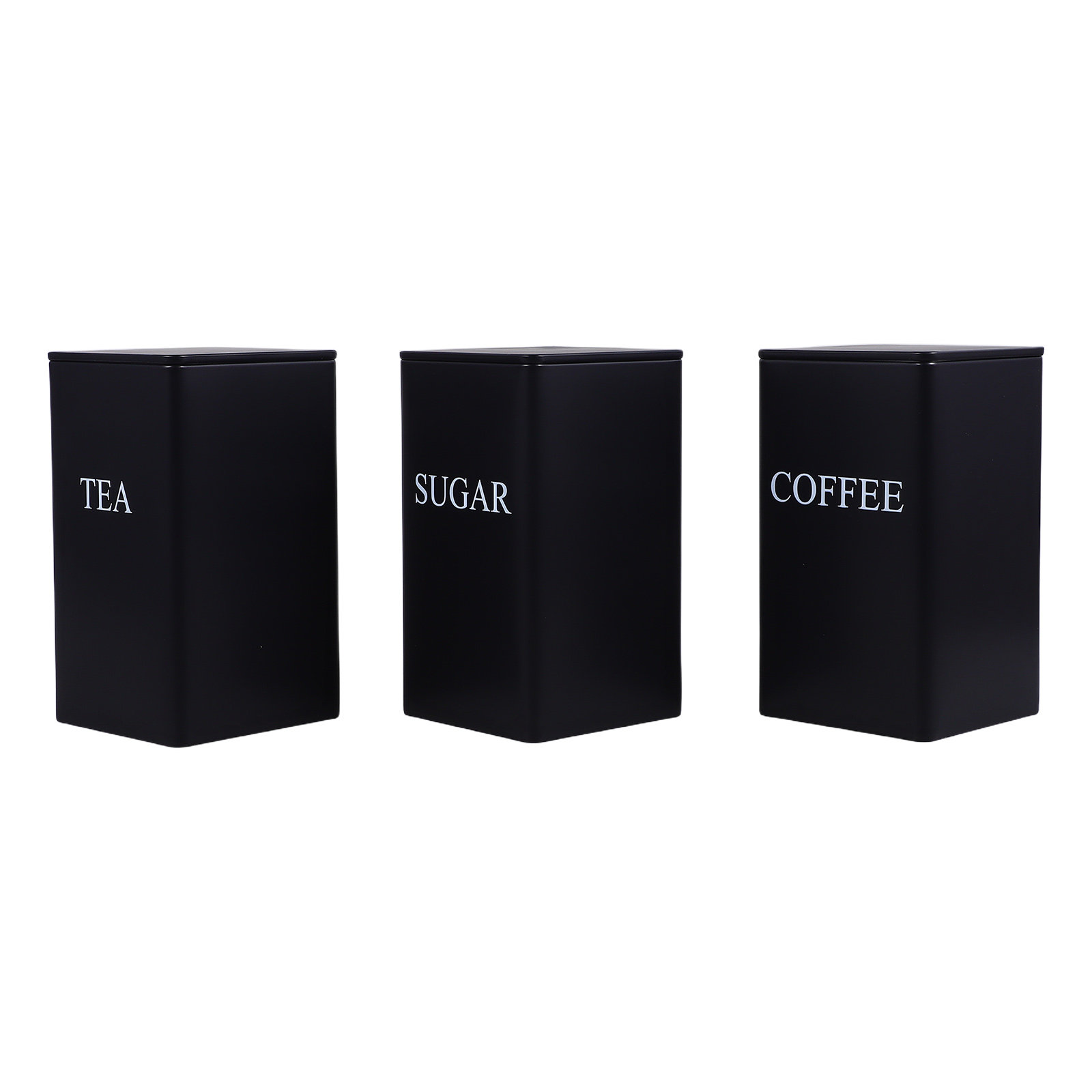 Juego de 3 recipientes metálic - Coffee Tea Sugar reseña y precio