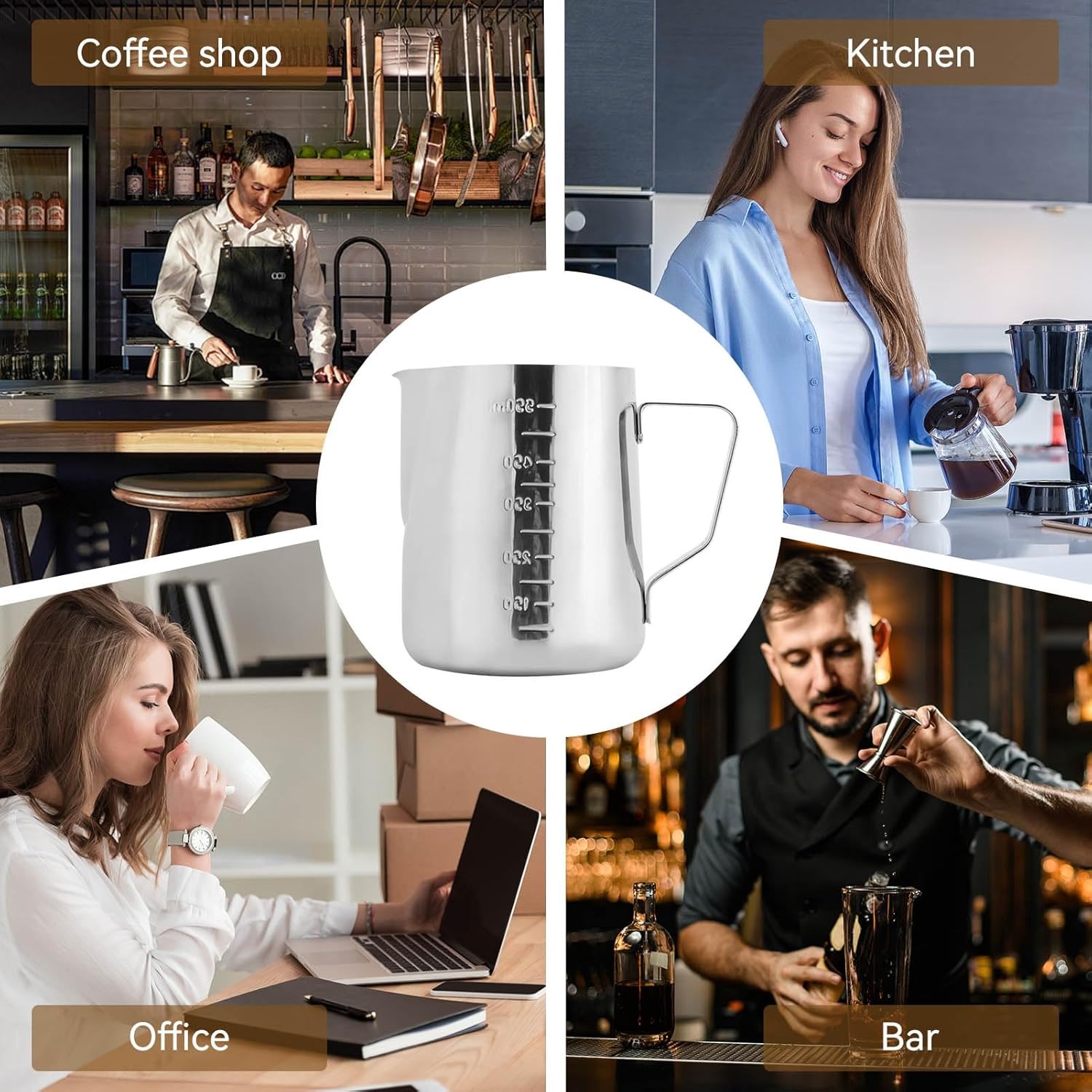 Jarra para Espumar Leche, Jarr - Barista Milk Jug reseña y precio