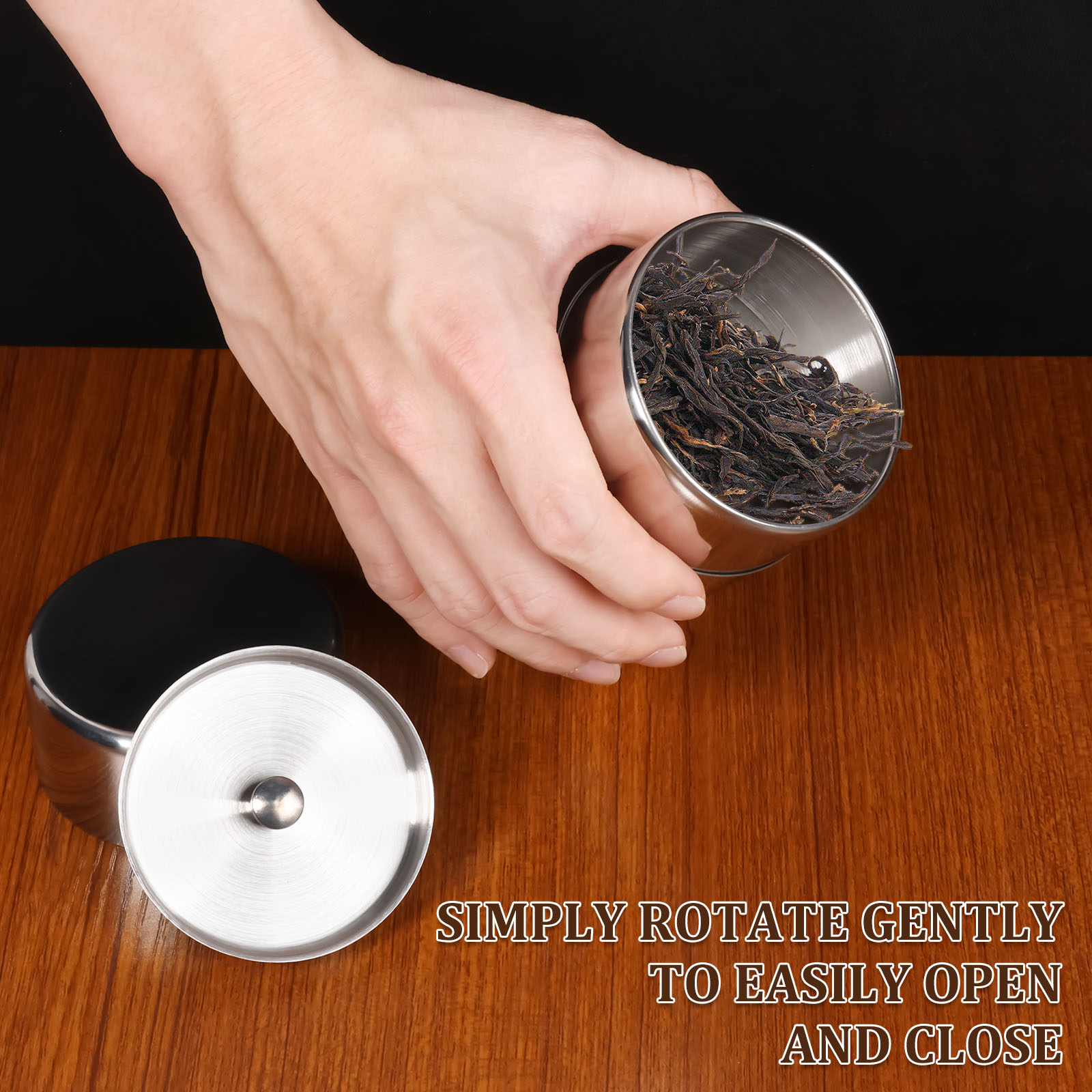 Latas de hojas de té de acero  - Coffee Tea Sugar reseña y precio