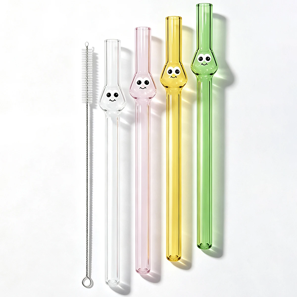 4pcs Wide 12mm Glass Straw Set - Coffee Tea And Sugar Set reseña y precio